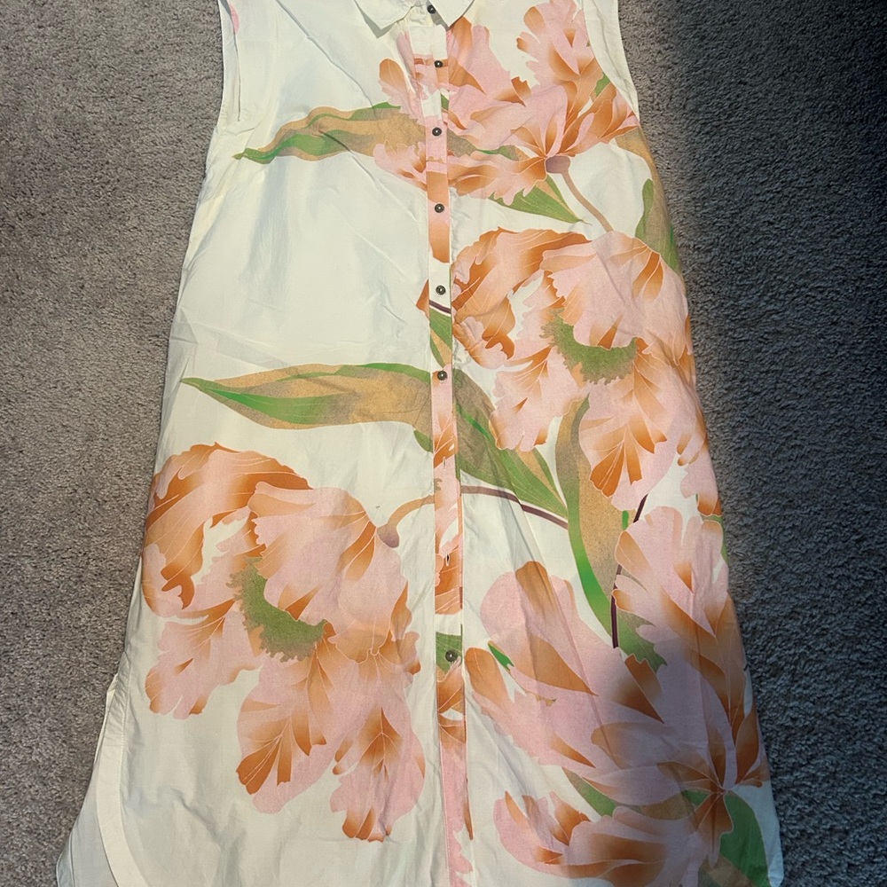 Maeve sleeves tropical print dress